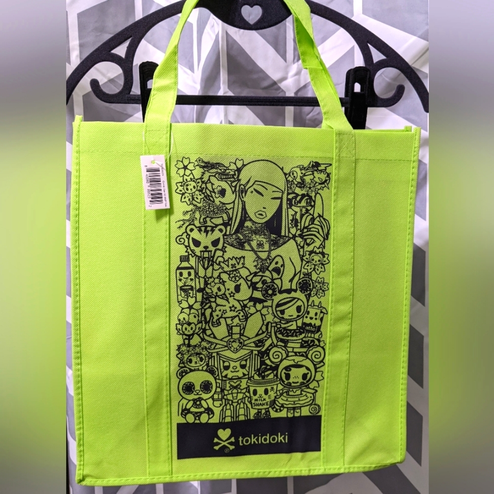 Tokidoki Large Reusable Lime Green Tote Bag